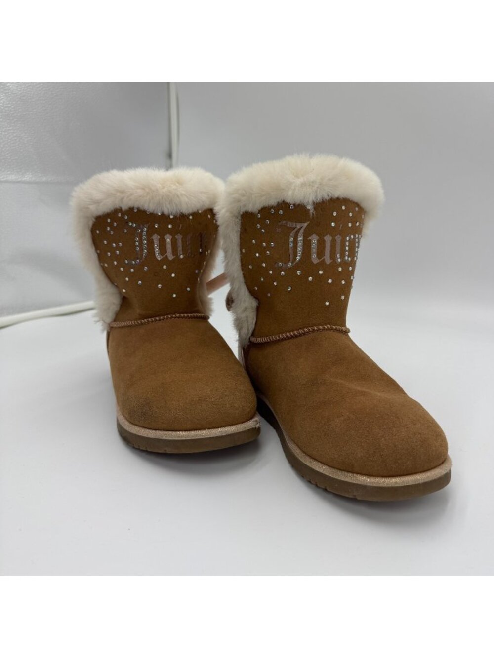Juicy Couture Claremont WB2000 Snow Boot Girls 3M Brown Suede Shearling-Lined